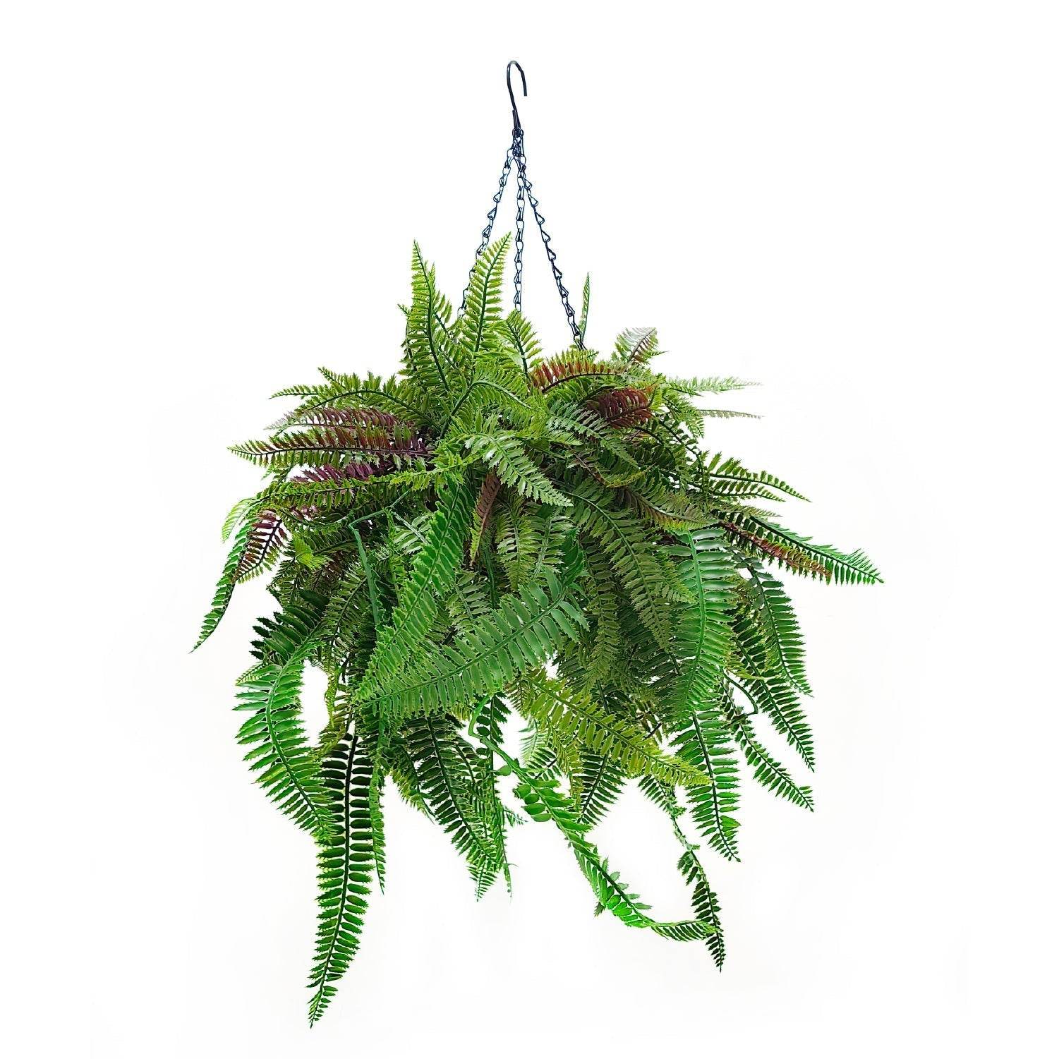 Canasta Artificial Helechos - Garden Market UY